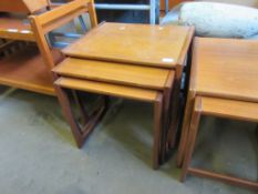 NEST OF THREE G-PLAN NEST OF TABLES, CIRCA 1960S/70S, WITH G-PLAN STICKER UNDER, LARGEST 54CM WIDE