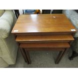 NEST OF FOUR TABLES, WIDTH OF LARGEST APPROX 61CM