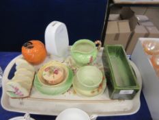 TRAY CONTAINING MAINLY CARLTON WARE CHINA