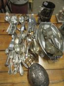QUANTITY OF MIXED SILVER PLATED CUTLERY
