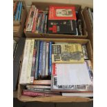 THREE BOXES OF MIXED HARDBACK BOOKS OF MAINLY MILITARY INTEREST