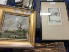 GROUP OF FOUR GILT FRAMED PICTURES