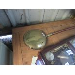 BRASS PAN WITH WOODEN HANDLES