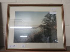 FRAMED PHOTOGRAPH BY NICHOLAS SMITH SIGNED LOWER RIGHT, OF RURAL BECCLES SCENE, 55CM WIDE