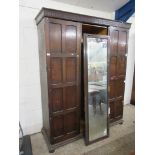 LARGE MID-20TH CENTURY TRIPLE WARDROBE, WIDTH APPROX 154CM