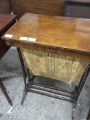 EDWARDIAN SEWING TABLE, WIDTH APPROX 50CM