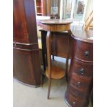 EARLY 20TH CENTURY INLAID PLANT STAND, 94CM HIGH