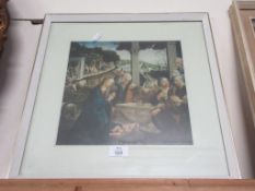 FRAMED RELIGIOUS PRINT, 43CM WIDE