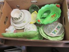 BOX OF MIXED CERAMICS TO INCLUDE CARLTON WARE ETC