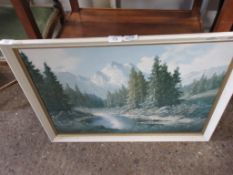 FRAMED PRINT OF A MOUNTAIN SCENE