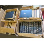 FOUR BOXES OF HARDBACK BOOKS TO BRITANNICA BOOK OF THE YEAR, VARIOUS VOLUMES