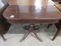 19TH CENTURY FOLD-OVER MAHOGANY TEA TABLE