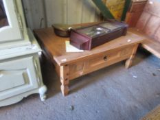 MODERN PINE COFFEE TABLE, 107CM WIDE