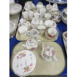 QUANTITY OF VARIOUS FLORAL AND GILT TRIMMED INCLUDING ROYAL CROWN DERBY "DERBY POSIES" TEA WARE ETC