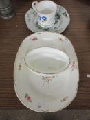 GROUP OF CERAMICS INCLUDING ORIENTAL PLATE, SERVING DISH AND ANOTHER DISH