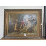 REPRODUCTION PRINT OF “ONE FOOL MAKES MONEY” BY J A GOLDINGHAM IN GILT FRAME, 74CM WIDE