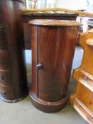 VICTORIAN MARBLE TOP POT CUPBOARD, 73CM HIGH