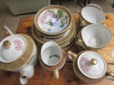 QUANTITY OF JAPANESE MADE GILT AND WHITE CHINA