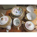 QUANTITY OF JAPANESE MADE GILT AND WHITE CHINA