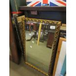 BEVELLED GLASS MIRROR WITH GILT FRAME, 65CM HIGH