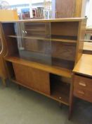 1960S/1970S TEAK STORAGE UNIT WITH LOWER CUPBOARD DRAWERS, 107CM WIDE