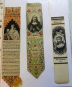 Album mainly Victorian bookmarks including 60+ silk and 20+ embroidered Bristol Board etc,