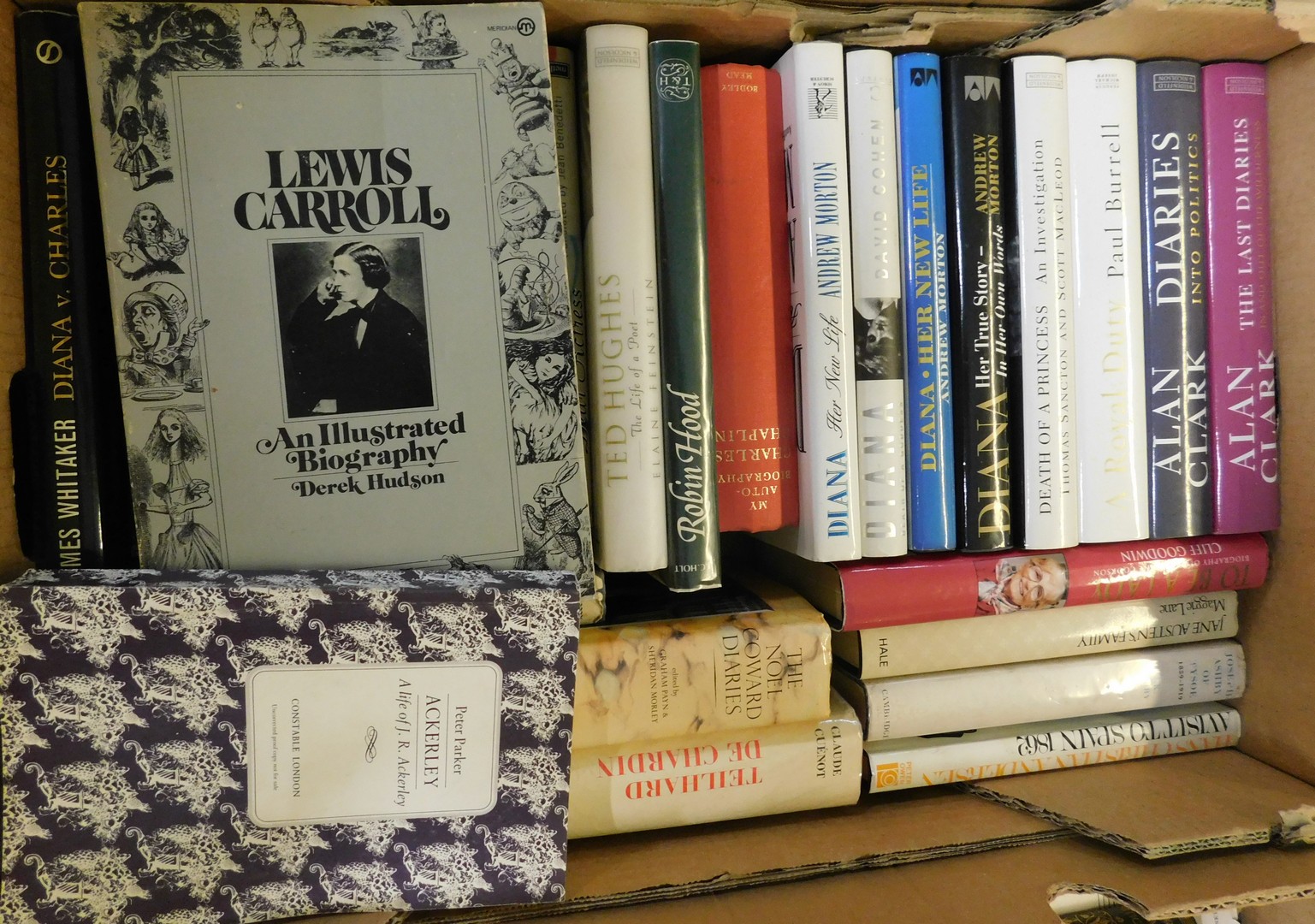 Two boxes: biographies and auto-biographies