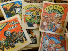 Two boxes: 2000AD comic, 250+ issues, 1977-84