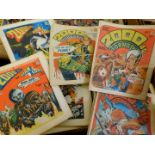 Two boxes: 2000AD comic, 250+ issues, 1977-84