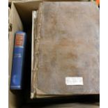Box: three folio Bibles, 1701, 1709 and 1716 + A S HERBERT: HISTORICAL CATALOGUE OF PRINTED EDITIONS