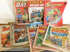 Box: large quantity comics, Victor, Valiant, Battle etc