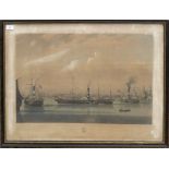 After J Ward, engraved by R G Reeve, "The Steam Ship Wilberforce", hand coloured aquatint, published