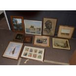 Box of 10 assorted pictures