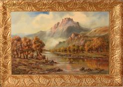 S Mitson, Highland landscape, oil on canvas, signed lower right, 29 x 45cm