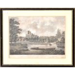 After Parkyns, engraved by D Havell, "The Cathedral and City of Ely", hand coloured aquatint,