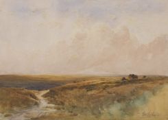 George Sykes (19th/20th century), Moorland scene, watercolour, signed lower right, 26 x 36cm