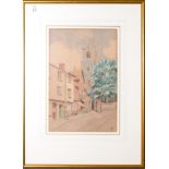 ADH, Westlegate, Norwich, watercolour, monogrammed lower right, 28 x 18cm