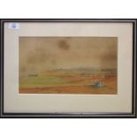 Kenneth Holmes, Towards Cromer, watercolour, signed and inscribed with title lower right, 22 x 35cm