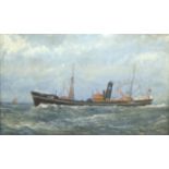 Joseph Johnstone - The Trawler - St Just H230, oil on board, signed and dated 46 lower right, 29 x