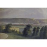 J T R, "Ehrenbreistein Castle and Koblenz from Ford Alexander, 1842", watercolour, initialled and