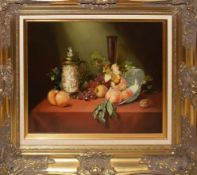 Gabris, Still Life studies, pair of oils on panel, both signed, 47 x 58cm (2)