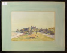 Frederic Leach, Darby Haven, watercolour, signed lower left, 23 x 33cm