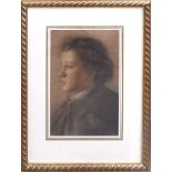 Ethel Buckingham, Portrait, pastel, signed and dated 1886 lower centre, 38 x 24cm