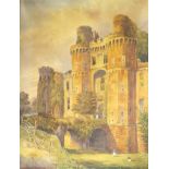 H Du Bose, Entrance to Herstmonceaux Castle, watercolour, signed and dated 1869 lower left, 74 x