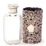 Mixed lot (2). Edwardian pierced and embossed Silver Cylindrical Sleeve hall marked Birmingham 1909,