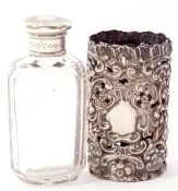 Mixed lot (2). Edwardian pierced and embossed Silver Cylindrical Sleeve hall marked Birmingham 1909,