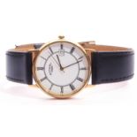 Gents first quarter of 21st century hallmarked 18ct gold cased Rotary wrist watch having blued steel