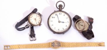 Mixed Lot: gents first quarter of 20th century import hallmarked silver cased fob watch, London