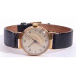 Gents third quarter of 20th century 9ct gold cased Longines wrist watch with blued steel and