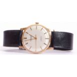 Third quarter of 20th century gents 9ct gold cased wrist watch, as supplied by J W Benson of
